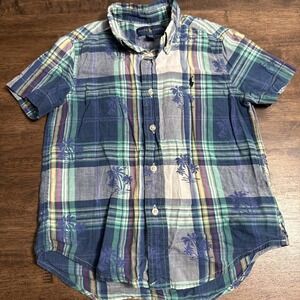Ralph Lauren Shirt Boys Toddler 4/4T Multicolor Plaid Button Up Pony Preppy